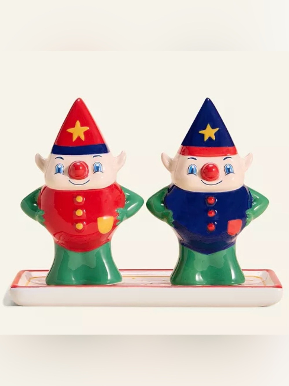 NIB Macy's Thanksgiving Day Parade 2025 3-Pc. Elf Salt & Pepper Shaker Set